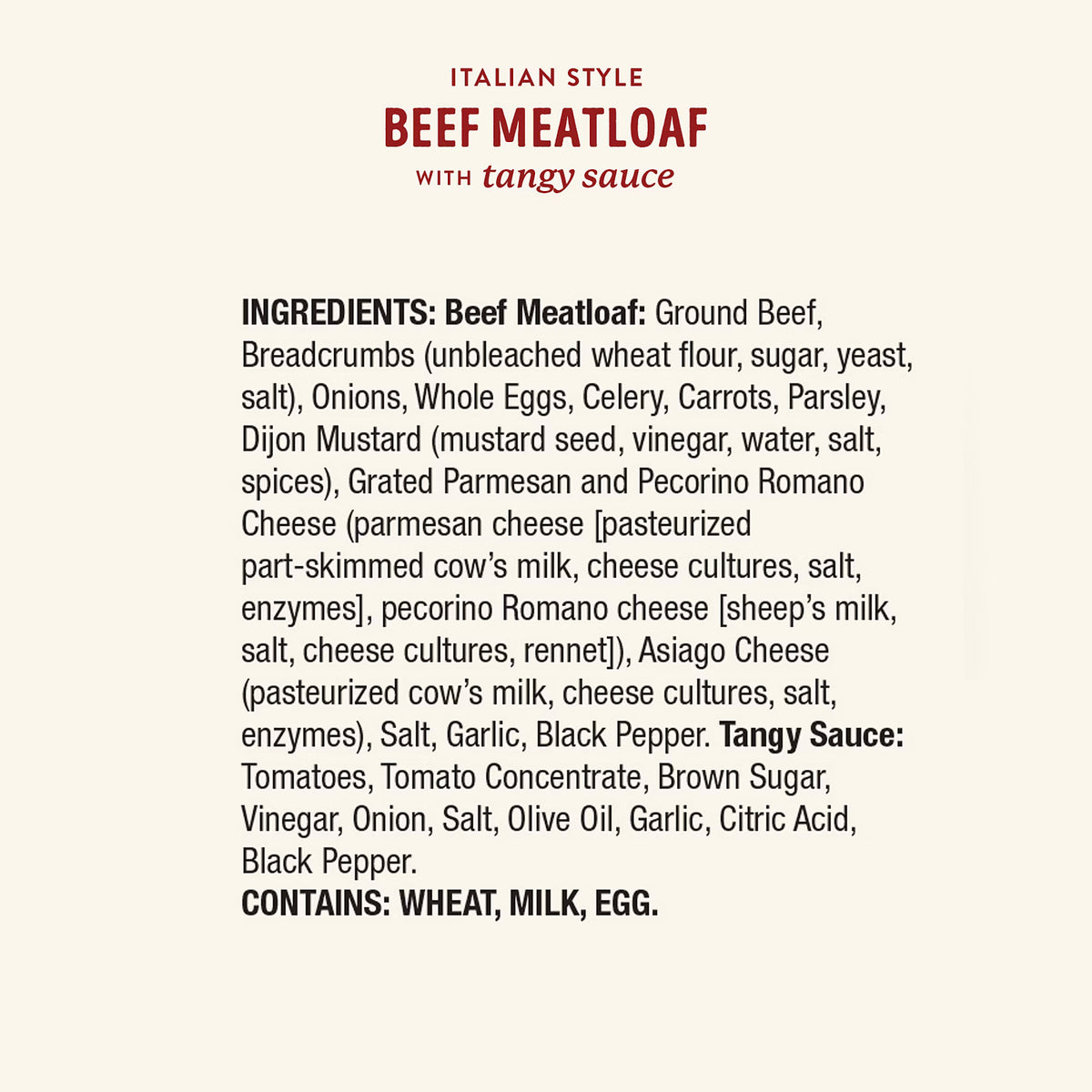 Mama Mancini's Italian Style Beef Meatloaf