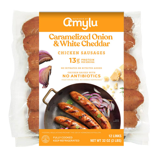 Amylu Caramelized Onion and White Cheddar Chicken Sausages