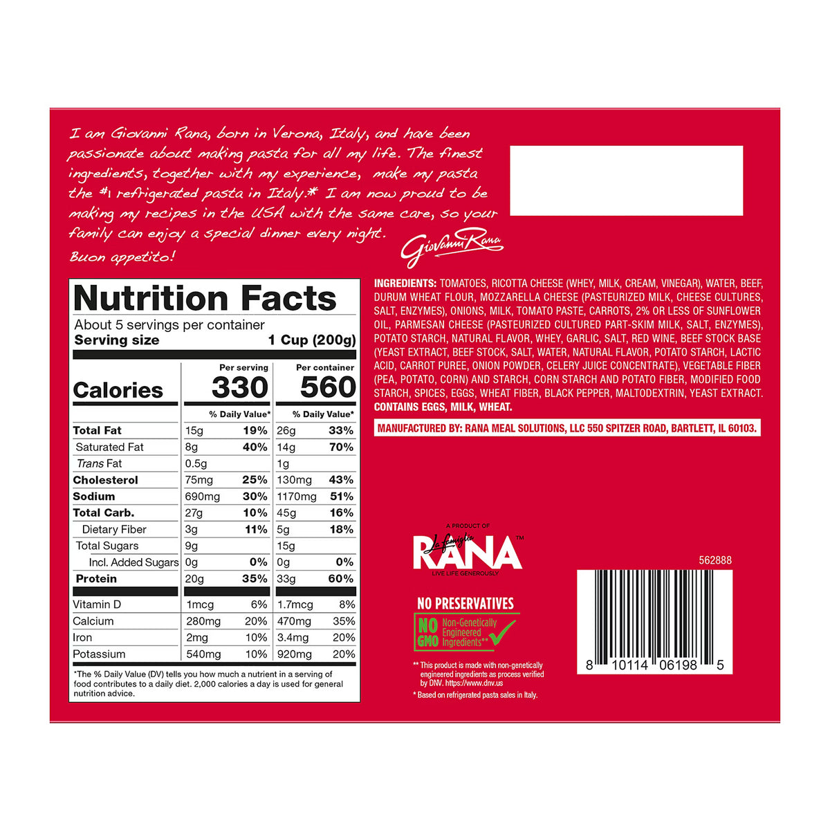 Giovanni Rana Mini Meat Lasagnas, 3 pk./12 oz.