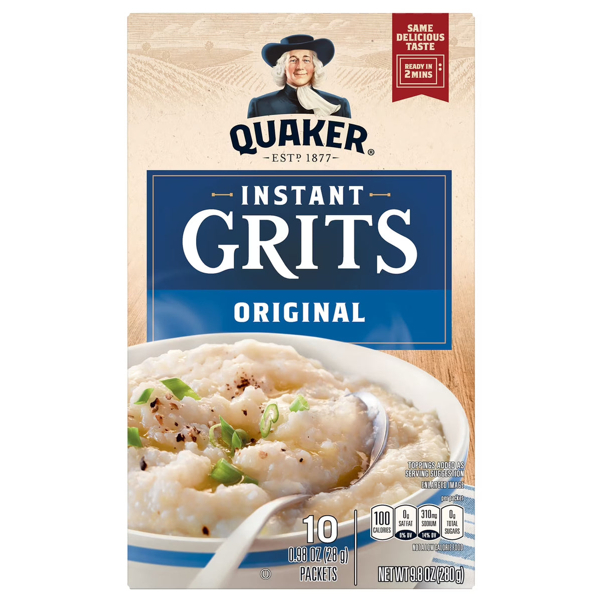 Quaker Original Instant Grits, 10 Pack