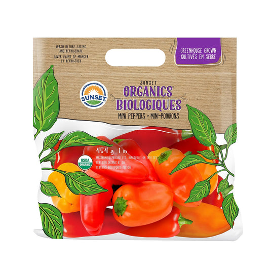 Organic Mini Sweet Peppers, 1 lb