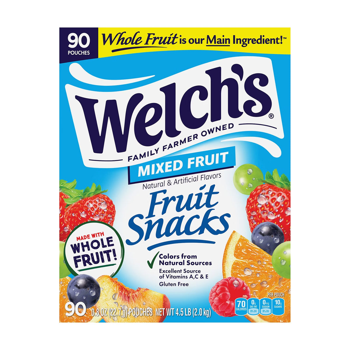 Welch's Fruit Snacks, Snack Packs, 90 ct