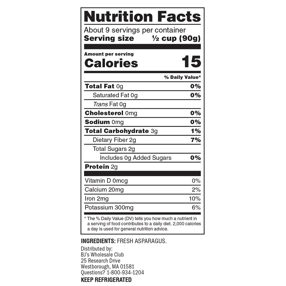 Wellsley Farms Fresh Asparagus, 28 oz - label